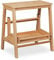 Relaxdays Taburete Plegable, 2 Escalones, hasta 100 kg, Niños, Hogar, 48 x 45 x 51 cm, Banqueta Bambú, Natural