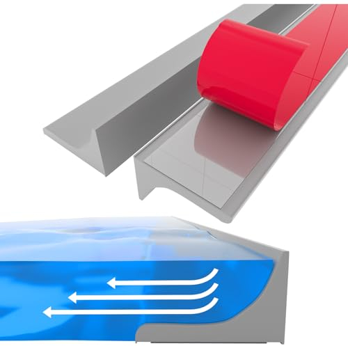 Schwallschutzleiste Dusche Selbstklebend, Silikon Wasserstopper Dusche Schwallschutz, Selbstklebende Duschschwelle Duschdichtung, TüRdichtung Duschwasserstop für Rahmenlose Duschtür (2.5M,Grau)