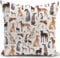 KUNQIAN Kissenbezug Greyhound Kissen Windhund Whippet deko Geschenke für Frauen sofakissen kissenbezüge dekokissen couchkissen kissenhülle Sofa Schlafzimmer Wohnzimmer Zimmer zierkissen 40x40cm
