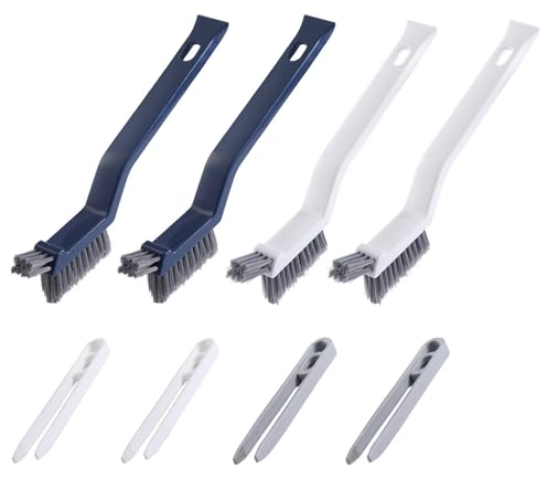 4 Pièces Brosse a Joint Carrelage Brosse De Nettoyage à Poils Durs Brosse Joint Salle De Bain Brosse Joint Carrelage Multifonctionnelle pour Rainure Fenetre, Salle De Bain, Toilettes, Cuisine