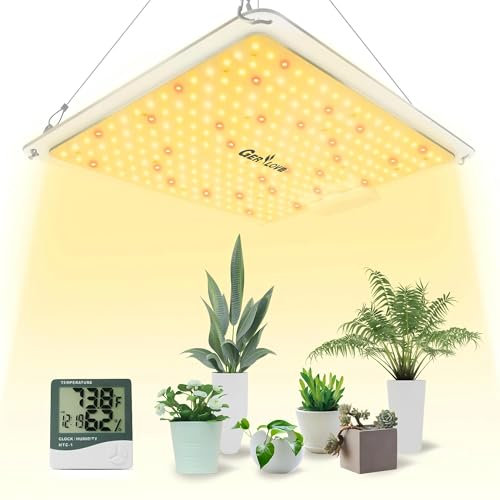 GERYLOVE SP1500 2025 Newest Grow Light with 270pcs LEDs 3.5x3.5 Ft Coverage Dimmable Plant Grow Light Full Spectrum for Indoor Plants Seeding Veg and Bloom with Temperature Hygrometer