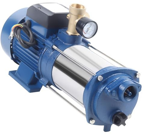 Pompe de jardin 2200 W, pompe à aqueduc en acier inoxydable 4000 L/H avec interrupteur, pompe à jet 230 V