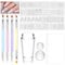 Gorvalin French Tip Tool Nail Stamp Kit with French Guide Nail Stickers and Nail Art Brush Dual Head Silicone Nail Stamper French Manicure Nail Design Tools
