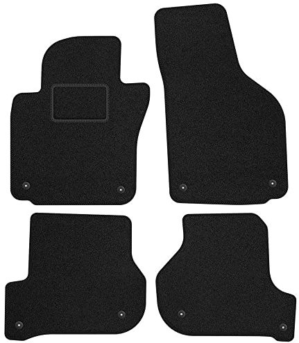 MatsMore Autoteppiche Automatten Velours Fussmatten passt für Skoda Octavia II 2004-2008 - Standard, Gewebt, Schwarz fußmatten Auto - Erleben Sie neuen Fahrkomfort mit einem Velours- Auto fußmatten