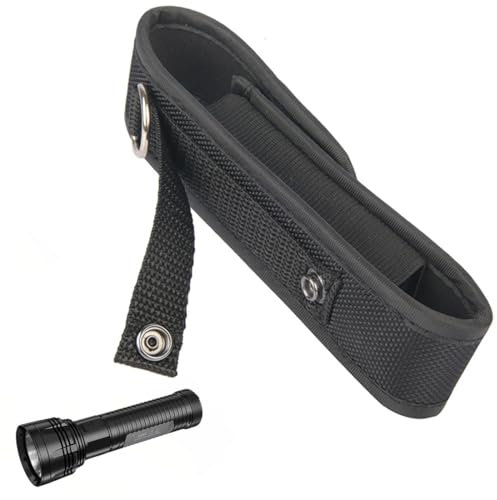 AFCJLTO 150cm*32mm Funda de Linterna de Nylon,Funda para Linterna,Estuche para Linterna,Bolsa de Linterna Táctica,Bolsa de Cinturón para Caza Camping Senderismo al Aire Libre