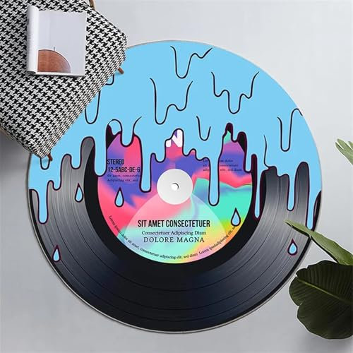 Teppiche Gegend Home Decor Retro CD Runder Bereich Teppich Vinyl Record Collection Schlafzimmer Dekoration Bodenmatte Großer Tatami-Teppich(1,40CM)