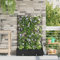 vidaXL Macetero de Jardín con Rejilla 2 pcs Negro 80x40x125.5 cm