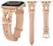Wearlizer Leather Strap Compatible with Apple Watch Straps 40/38/41/42mm Women, Elegant Slim Dressy Strap with Celtic Knot Buckle for iWatch Series 10 9 8 SE 7 6 5 SE 4 3 2 1 Rose Gold