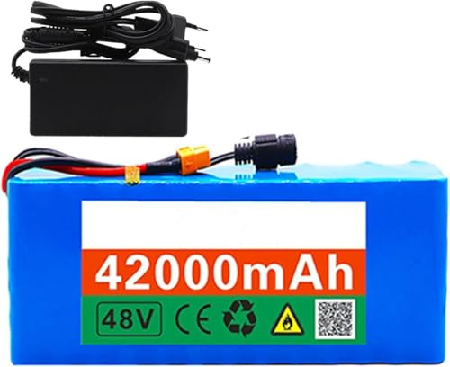 48 V 42 Ah E-Bike-Akku Lithium-Akkupack, Elektrofahrrad-Akkus 13S3P Wasserdichter Lithium-Ionen-Elektrofahrrad-Akku für Elektrofahrrad-Scooter