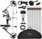 VEVOR Compoundbogen Bogenschießen, einstellbare 482,6-762 mm Auszugslänge Compoundbogen-Paket für Anfänger, 8,62-31,75 kg Zuggewicht, Rechtshänder-Kit mit Jagdausrüstung, 320 fps, Schwarz