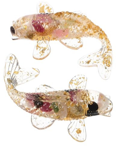 WEKADRIN 2piezas Figura Cristal Y Elegante Estatua De Decoración para Acuario Y Escritorio Adorno Artístico para Hogar Y Oficina