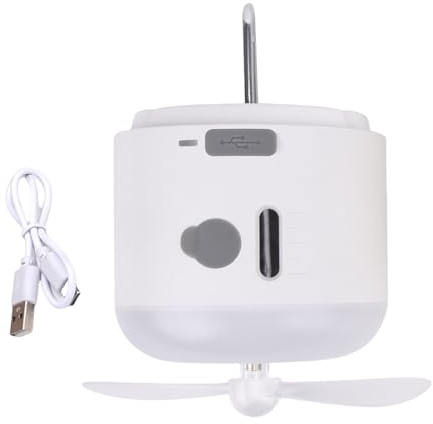 Ventilateur de camping 4 en 1 avec chargement USB et lumière avec brumisation répulsive et capacité de charge de téléphone USB