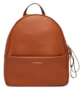 Coccinelle Nory M Rucksack aus Leder, Braun, 24 x 30 x 11 cm, mit verstellbaren Schultergurten und Außentasche