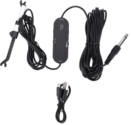 CHICIRIS Micro pour Guitare Acoustique, Microphone à Condensateur sans Fil avec 10 Heures d'autonomie pour Guitare Folk, Parfait pour les Performances sur Scène