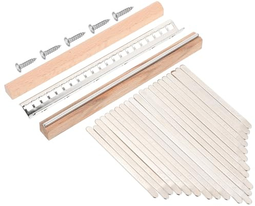 Kalimba Montagezubehör 21 Töne Holz Metall Satz für Weihnachten Mottoparty | Selbstgemacht Musikinstrument, 1 Satz Zubehör für Daumenklavier, für Schulmusikunterricht und Reisen, Ersatzteile