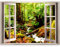 murando - 3D WANDILLUSION 140x100 cm - Wandbild Fototapete Poster XXL Fensterblick Vlies Leinwand Panorama Bilder Dekoration - Meer Strand Dünen