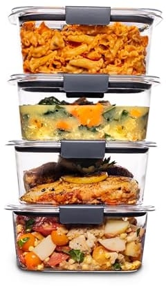 Rubbermaid 2108398 Auslaufsicheres Frischhaltedosen-Set | Kunststoffbehälter mit Deckel, 300 ml | mikrowellen- und spülmaschinenfest