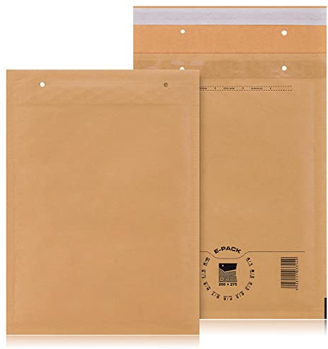 D4 1000 St. Luftpolstertaschen Versandtaschen E-PACK D/4 Braun 200×275 Luftpolsterumschlag