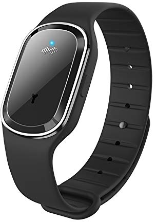 Ultrasonic Mosquito Repellent Bracelet Electronic Mosquito Repellent Wristband Band Waterproof Travel Insect Repellent Bracelets for Kids Adults, Black/White (Black)
