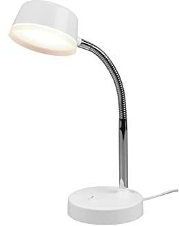 Reality Leuchten LED Tischleuchte Kiko R52501101, Kunststoff weiß, inkl. 4.5 Watt LED