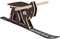 SkiBock Profi Skirodel Komplett Set Schlitten Ski Schnee Rodel Premium