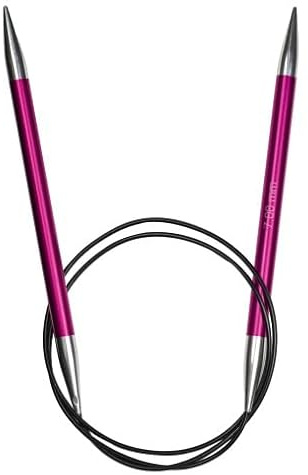 Lana Grossa Rundstricknadel Aluminium | leicht & stabil | glatte Oberfläche für müheloses Stricken | ideal für alle Garne | langlebig & komfortabel | 100/7,0