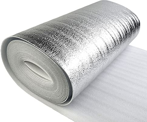 ZYWUOY Aluminium-Luftpolsterfolie, Isolierung, 10 x 0,4 m, Wand-Wärmeisolierung, reflektierende Folie, Aluminiumfolie, Wärmedämmfolie, 3 mm, PET-aluminisierte Folie mit verschiedenen Größen