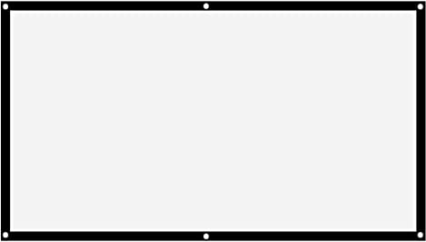 Outdoor Leinwand, Projektor-Leinwand 50 16:9, Tragbarer Faltenfreier Weicher Weißer Projektions-Vorhang - 40 In (84 Zoll)