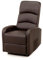 ECO-DE Fauteuil de Relaxation Classique, Fauteuil TV pour Chambre et Salon, Système Mural Zéro, Poches Latérales, Marron