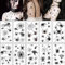10 Blätter Spinnen Temporäre Tattoos, Halloween Schminke Tattoo Schwarz Spinne Tattoo Karneval Spinnennetze Gesicht Tattoos Aufkleber für Halloween Makeup Grusel party Rave