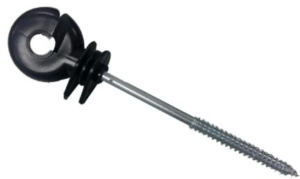 Fensmile 25 Stück Ringisolator, Weidezaun Isolatoren, Pfosten-Holz-Isolator für Holzpfähle, Seil, Weidezaun & Elektrozaun, Gesamtlänge 150mm
