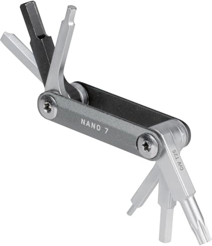 Topeak Nano 7 Miniwerkzeug aus Chrom, Stahl und Aluminium in der Farbe Silber, Gewicht: 45 g Maße: 50x18x10 cm, 15411004
