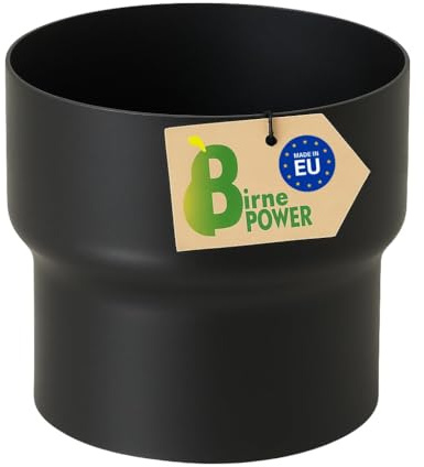 BirnePower Augmentation de Conduit de 150 à 200 mm, Revêtement Senotherm, Tuyau d'Évacuation des Fumées pour Poêle et Cheminée, Épaisseur 2 mm