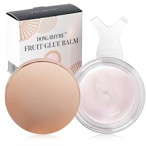 Glue Balm for Lash Brow Lift Adhesive Strong Lash Permimg Glue Balm for Lash Lift & Brow Lamination Fast Drying Eyelash Glue for Lash & brow Lift, not for False Lashes - Peach 8g