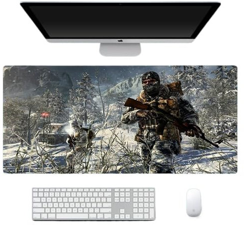 XXOBAZLF Call of Duty XXL Mouse Mat|Anti-Slip Rubber Base Gaming Mousepad for Computer|Smooth and Waterproof Home Office Long Big Mouse Pad (F6)