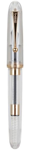 Jinhao 9016 Fountain Pen Medium Heartbeat Point, Dadao Series Clear Acrylic with Large Converter for Writing