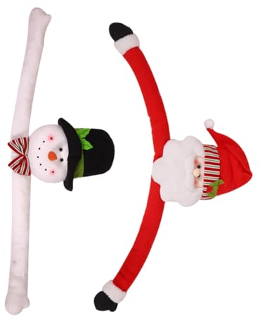 Anneome 2st Christbaumschmuck Winterliche Baumdekoration Schneemann-weihnachtsschmuck Weihnachtsbaumspitze Santa Christbaumspitze Weihnachtsmann-verzierung Dekorationszubehör Weihnachten