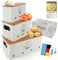 Dimono® Gemüse Aufbewahrungsboxen 3er Set; Vorratsdose Frischhaltedose Lebensmittel-Box; hält Gemüse länger frisch, ideal für Zwiebeln, Kartoffeln & Knoblauch