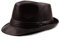 LVUNZJCA Fedora Hut für Männer Frauen Herren-Pu-Lederhut, einfacher Retro-Bowlerhut(Braun)