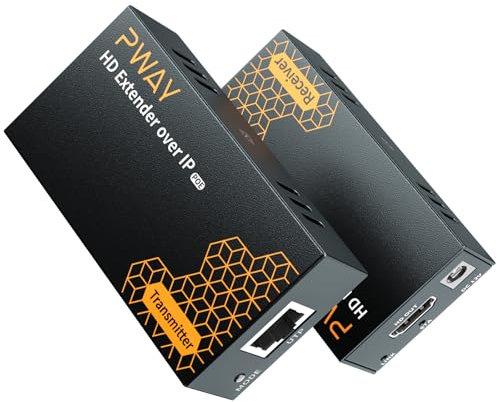 DT237P HDMI Extender sur IP 120m/400ft Extendeur HDMI RJ45 Sur Single Cat5e / 6/7 Full HD 1080P@60Hz Support POE et Transmission 1 vers Plusieurs via Switch