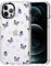 MOSNOVO Cover per iPhone 12 Pro Max - Custodia Trasparente Sottile Antiurto in TPU+PC per Telefono [Protezione Caduta da 6,6 Piedi/Anti-Peel] - Farfalla Lilla