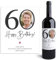 60. Geburtstag Weinetiketten personalisiert mit Foto Flaschenetiketten selbst gestalten Geburtstagsgeschenk Geschenk Weinflasche Etiketten selbstklebend 2 Stück | 10x12 cm