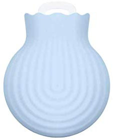 Bouillotte chauffante au micro-ondes avec housse en tricot pour femmes et enfants, bleu ciel, taille S