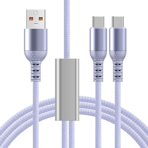 Splitter micro USB pratique 2 en 1 câble USB type C câble de charge de type C et câble de charge de données de type C pour téléphone portable