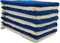 kidparadise Gants de Toilette 14 x 22 cm - Coton - Lot de 10 Gants (Ivoire/Bleu)