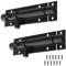 2 Pack 4 Black Slide Bolts, Heavy Duty Metal Barrel Latch Locks for Shed Doors, Bathroom, and Gates, Weatherproof Security Design with Screws for Quick Setup.