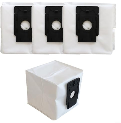 BlesConi Lot de 4 sacs à poussière pour aspirateur robot EZVIZ RC3 Plus, RE4 Plus, RE5 Plus, performance durable de 90 jours