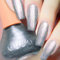Glitter Nail Polish - Sparkly Silver Nail Varnish - High-Density Bright Silver Chrome Nail Varnish - Long Lasting Air Dry Nail Polish Fast-Dry High Gloss Nail Art Gifts for Women