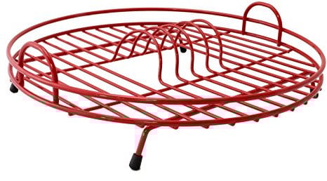 Delfinware Dish Drainer, Metal, Red, 37 x 37 x 10 cm