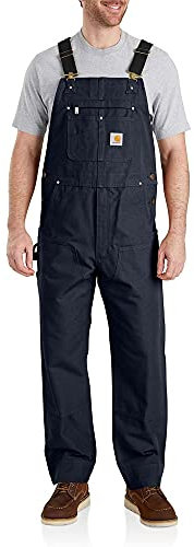 Carhartt Men's R01 Duck Bib Overalls Work Utility Outerwear, Navy, 32W 32L UK